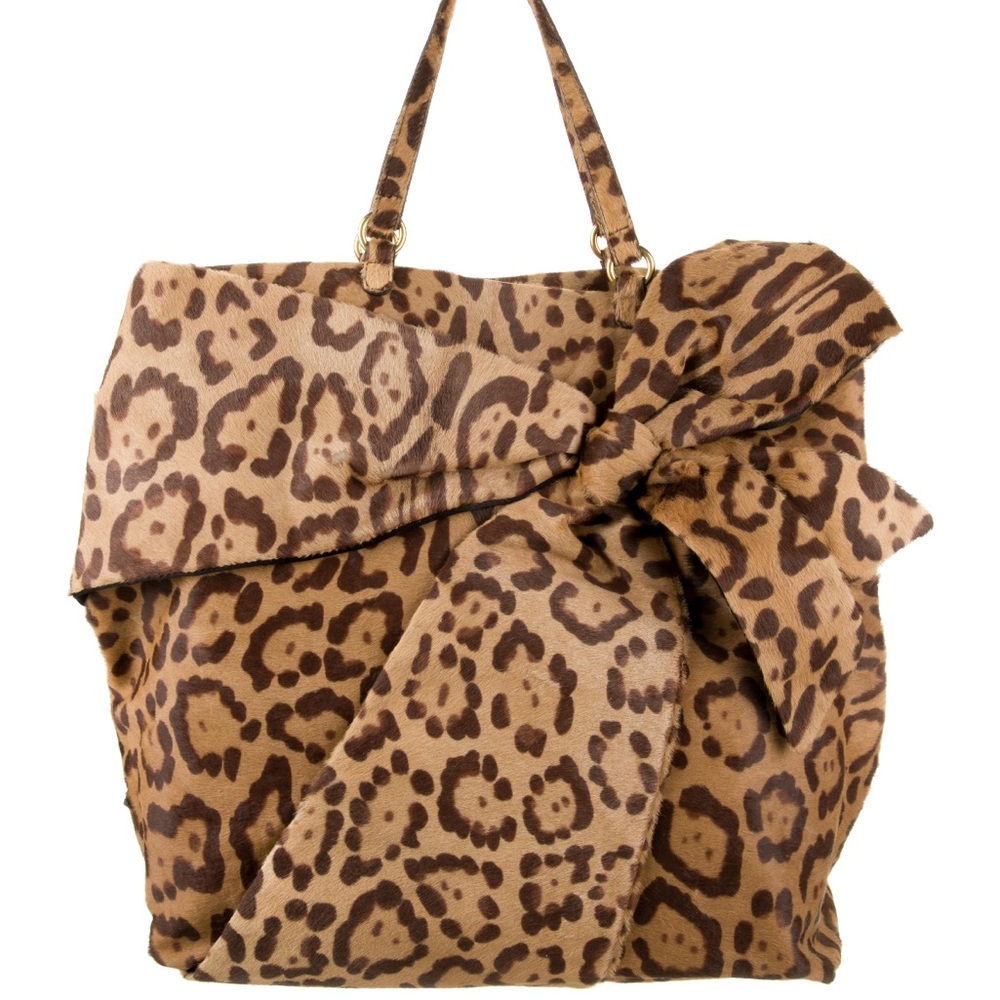 Valentino Garavani Leopard Bow tote